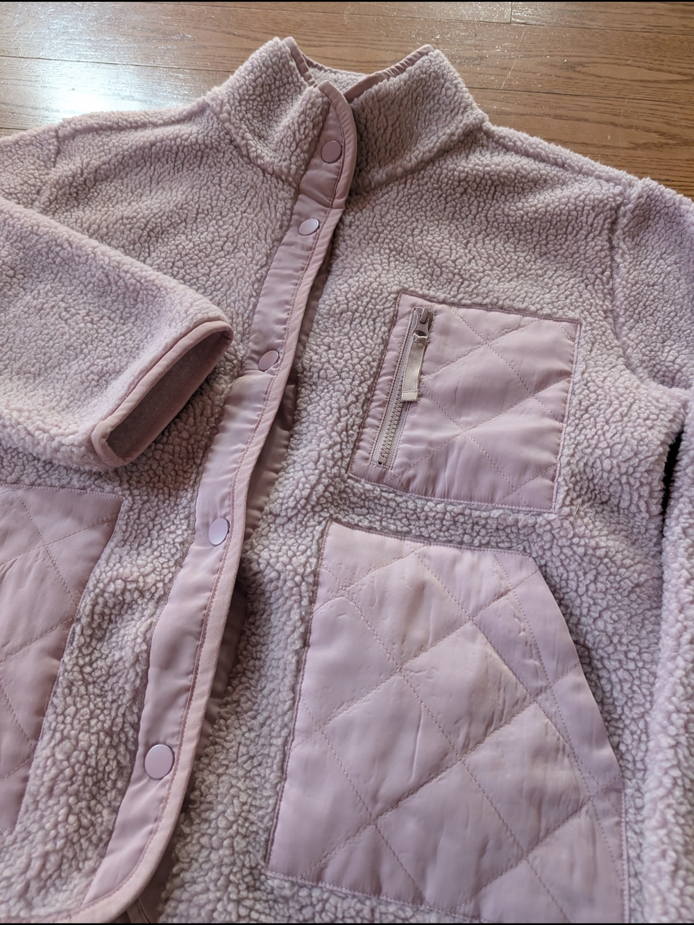 Rails Pink Sherpa Button Down Jacket Size M